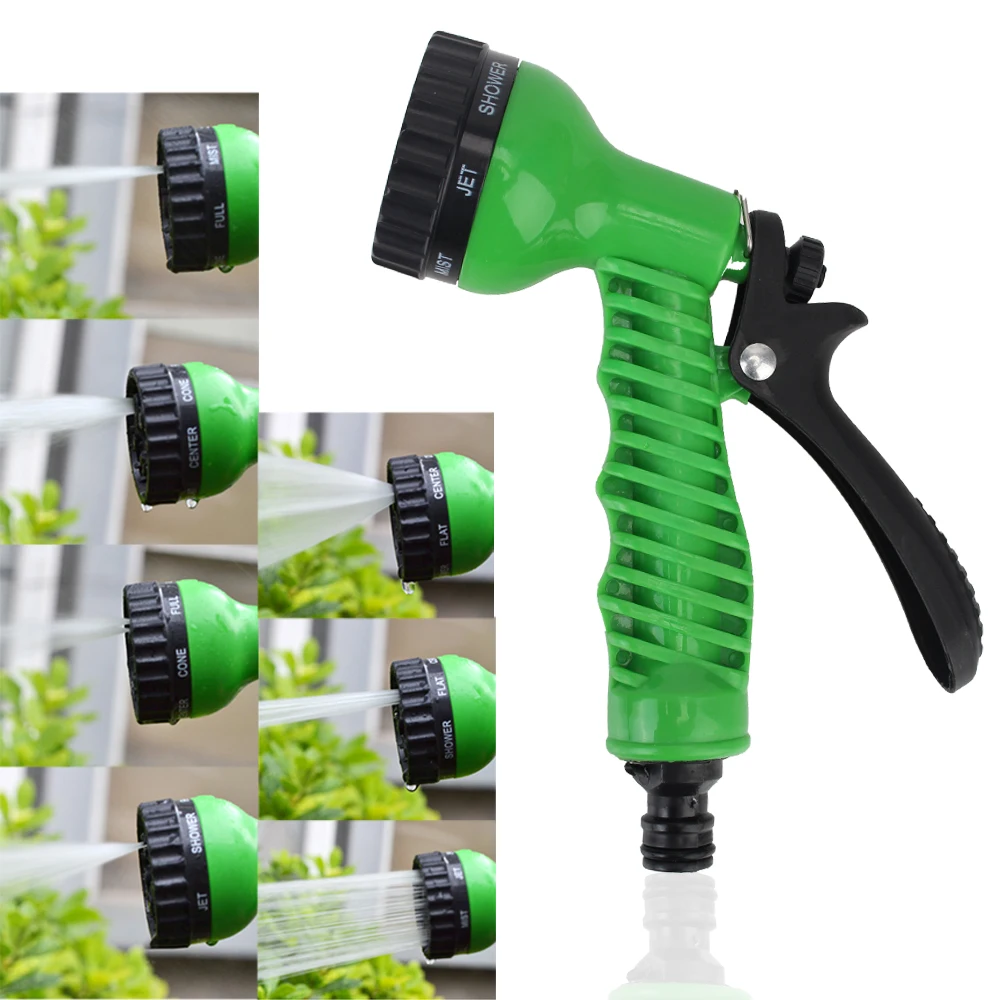 Ajustable Hose Nozzles Car part Washer Garden Irrigation Supplies Multifunctional 7 Pattern Garden Water Spray Lawn Sprinkler