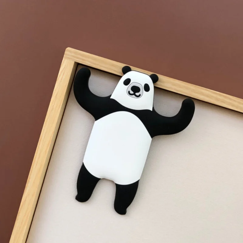 Creative Animal Hook Soft Rubber Seamless Sticky Hook Panda Dog Cute Pet Refridgerator Magnets Home Decoration Fridge Magnet