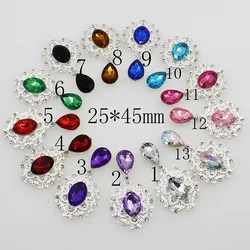 Broche brillante délicate, accessoires en cristal, mode, magnifique, faire-part de mariage, vacances, décoration créative, 45x25mm, 10 pièces, ensemble