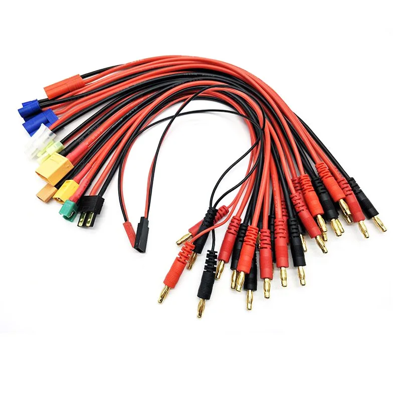 Imax B6 Charge Line 4.0mm Banana Plug to Amass MPX AS150 XT90 TRX XT60 EC5 With 12AWG Silicone Cable 30CM for Rc Lipo Battery