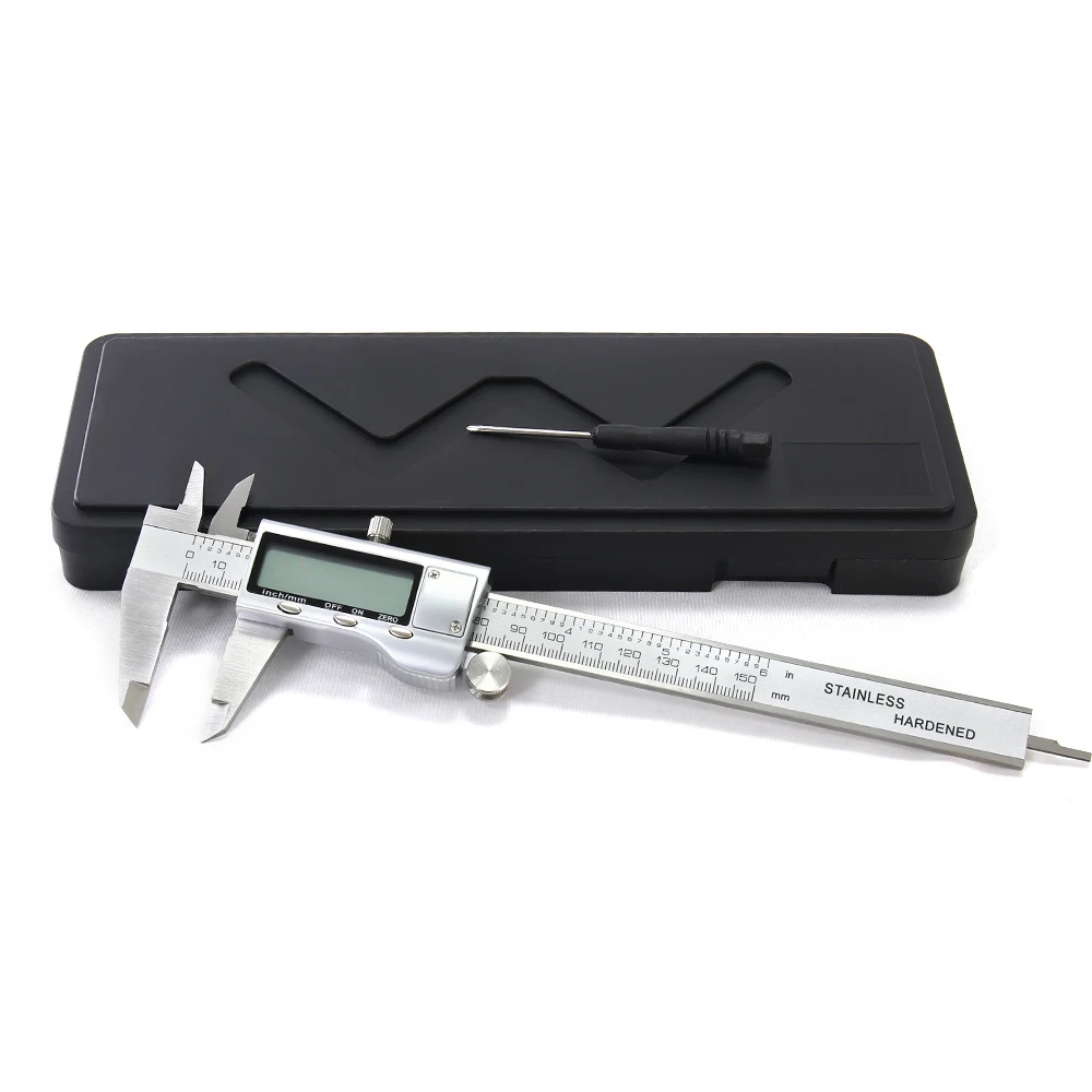 ALLSOME 0-150mm Vernier Caliper Plastic LCD Digital Caliper Measuring Tool