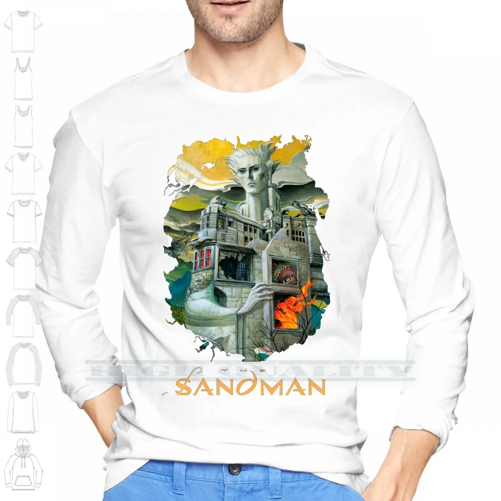 The Sandman House Morpheus Dream 100% Cotton Long Sleeve T Shirt Sandman Vertigo Comics Morpheus Dream Tee Short Sleeve Long