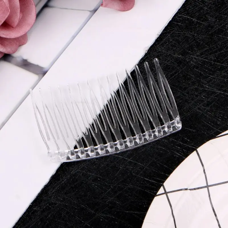 20Pcs/Lot Clear Plastic Hair Side Combs Pin Barrettes Hair Comb Accessories