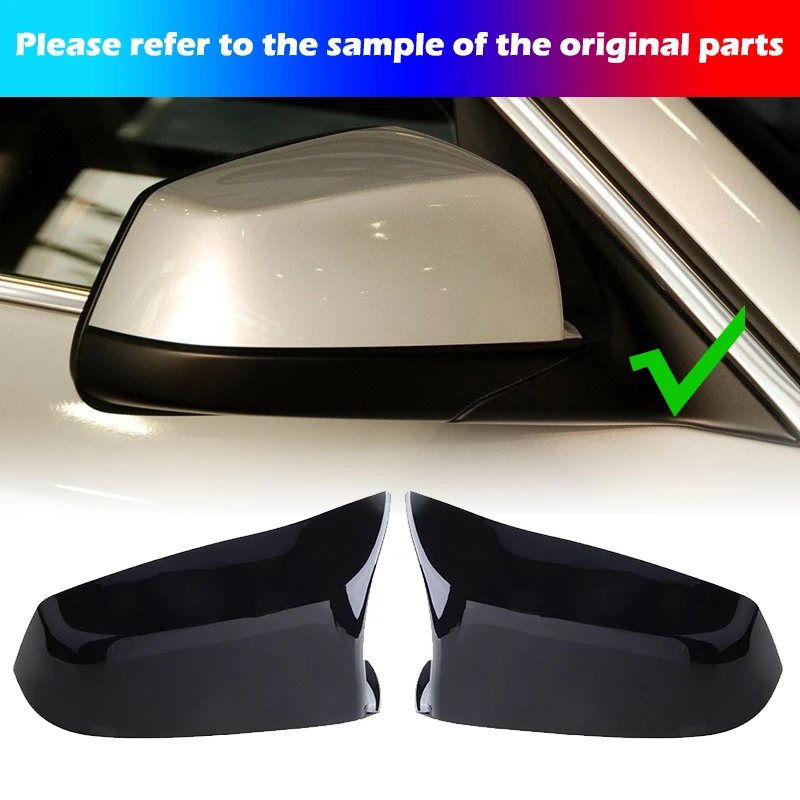 Rhyming Rearview Mirror Cap Wing Side Mirror Cover Fit For BMW E60 E61 F10 F11 2008-2013 F01 F02 2009 -2012 Car Accessories