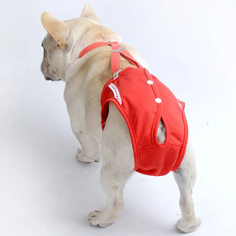 Pet Physiological Pants Dot Female Dog Sanitary Panties Shorts Underwear Sanitary Diaper Washable Shorts Pet Supplies