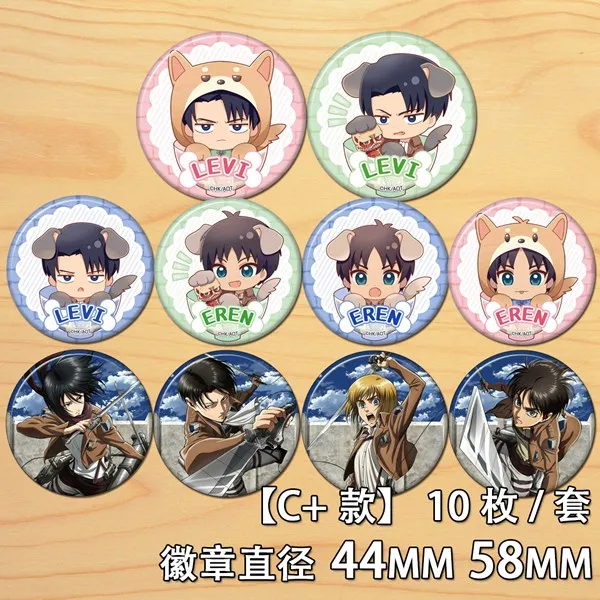 1pc 58mm Shingeki No Kyojin Erwin Smith Ackerman Badges Acrylic Pins Broche