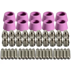 50Pcs Plasma Cutter Torch Consumables Electrode Nozzles Cups Kit For AG-60 SG-55 WSD-60 Fit CUT-60 LGK-60 Plasma Cutter CNIM Hot