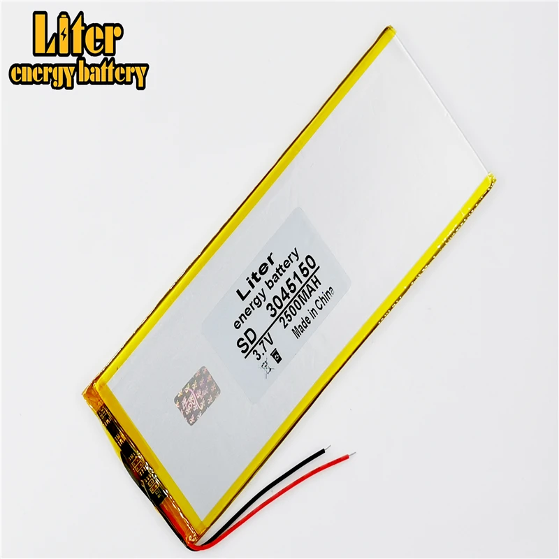 3.7V,2500mAH,[3045150] ; polymer lithium ion / Li-ion battery for tablet pc,power bank,mp4,cell phone,speaker