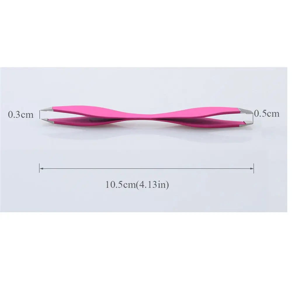 Pincettes à Double extrémité pour sourcils, 1 pièce, outils de maquillage de beauté Rose, Extension de cils antistatique, pincette pour couper les sourcils