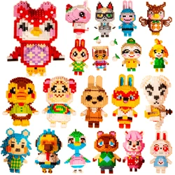 28 styles Animal Crossing Blocks Raymond 3D Model DIY Mini Diamond Blocks Bricks Building Toy for Children Gift