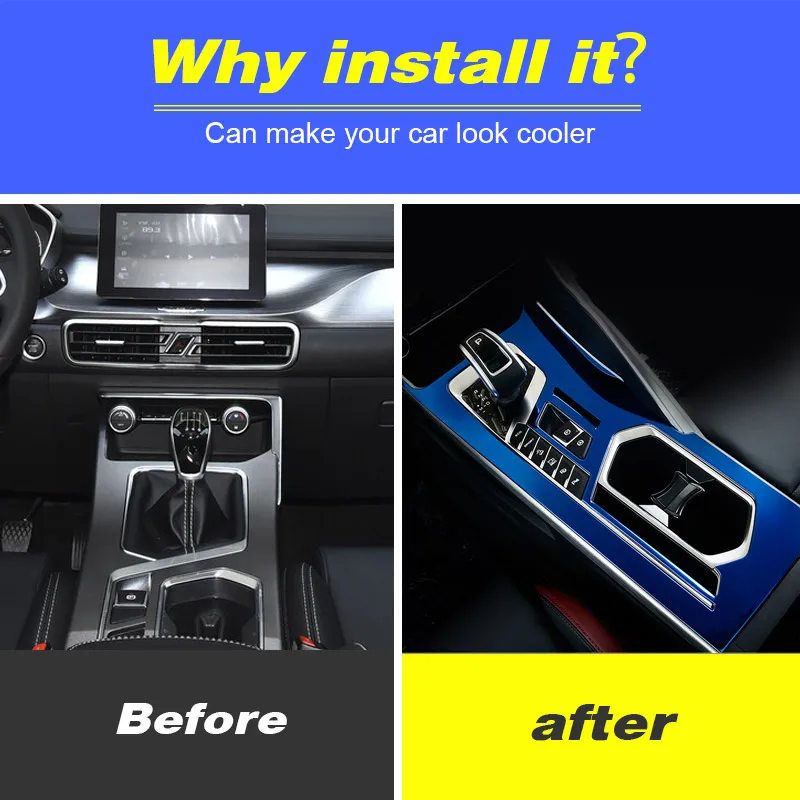 لجيلي Coolray BelGee X50 2024 والعتاد التحول غطاء لوحة وحدة التحكم المركزية لوحة الكسوة كوب من الفولاذ المقاوم للصدأ الإطار حامي جزء #2