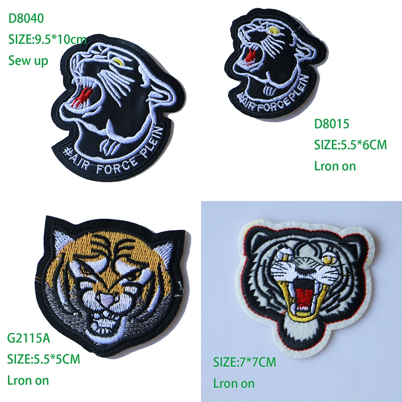 

3D Powerful and Handsome Tiger Head Patch for Clothing Sticker for DIY Patches T-shirt Heat Transfer Badges on the Backpack