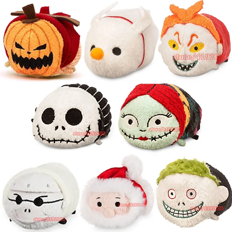 Disney Tsum Tsum Dr. Finkelstein Zero Santa Jack Skellington Sally Barrel Lock Pumpkin Plush Dolls Toys Night Before Christmas