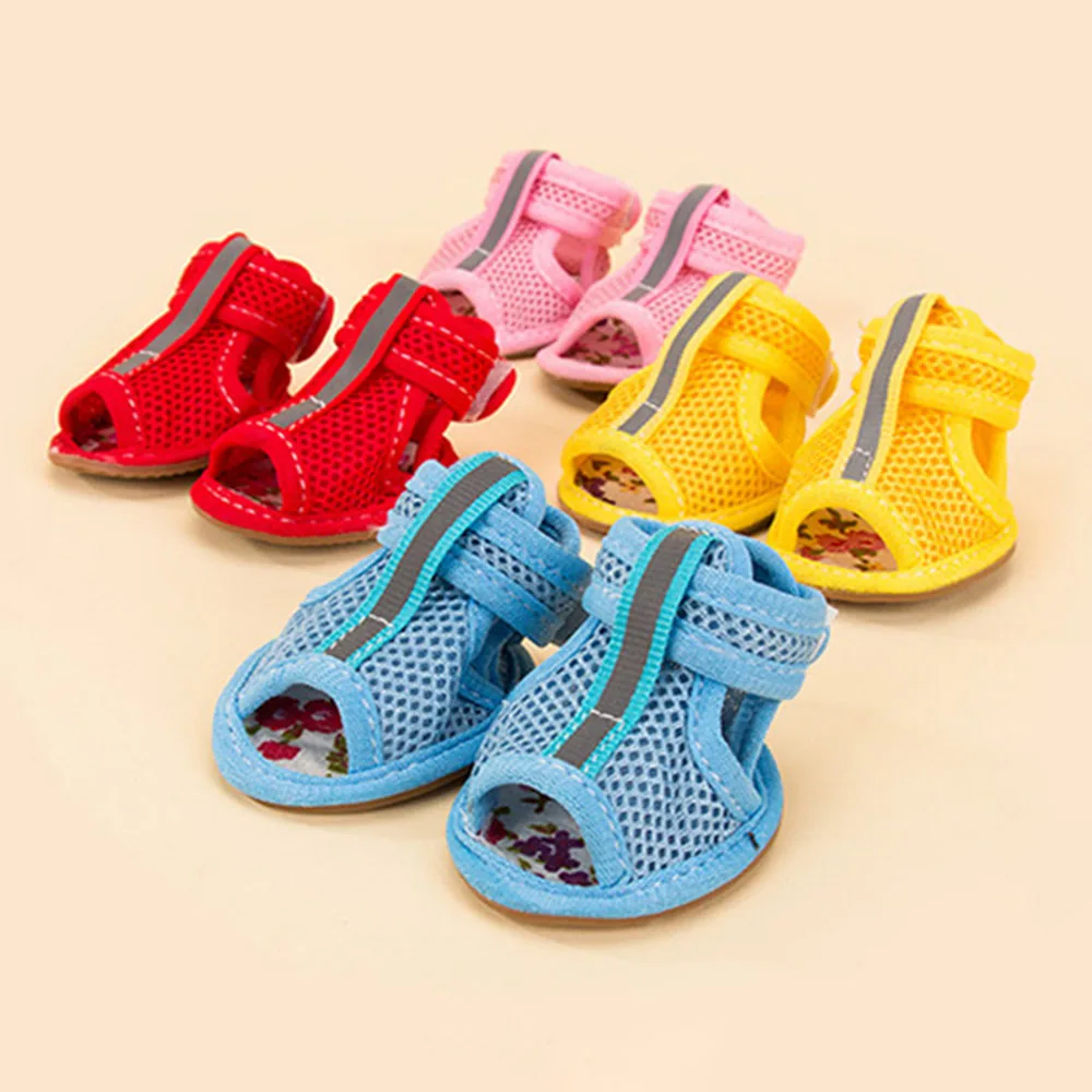 

Cute Non-Slip Pet Shoes, Candy Color, Hot Dog, Casual, Spring and Summer, Breathable, Soft Mesh Sandals