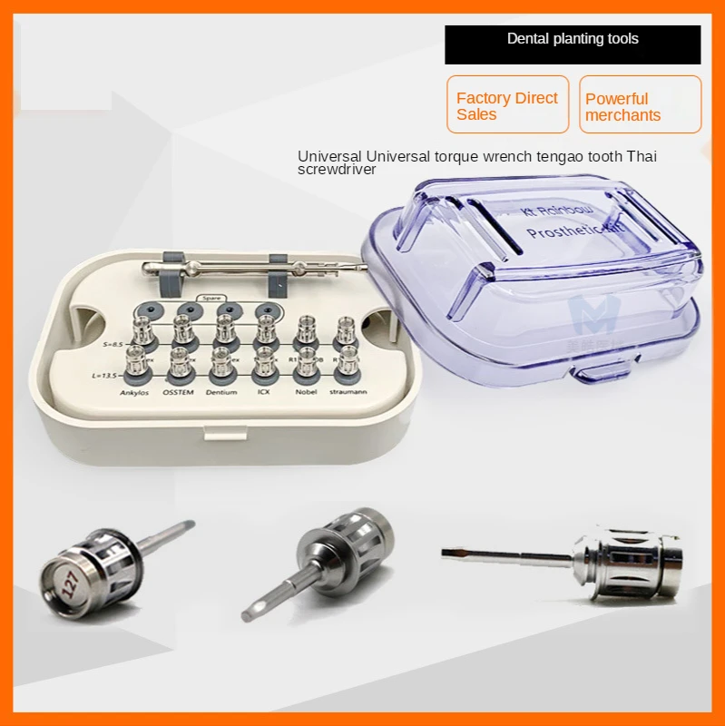 1 Set of Universal Restoration Tools for Dental Implants, Screwdrivers, Wrenches, Dental Implants