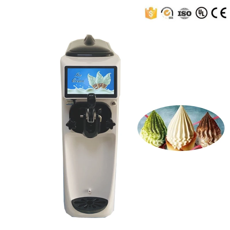 One Flavor Ice Cream Machine Desktop Mini Soft Ice Cream Machine 7 Days Free Of Cleaning