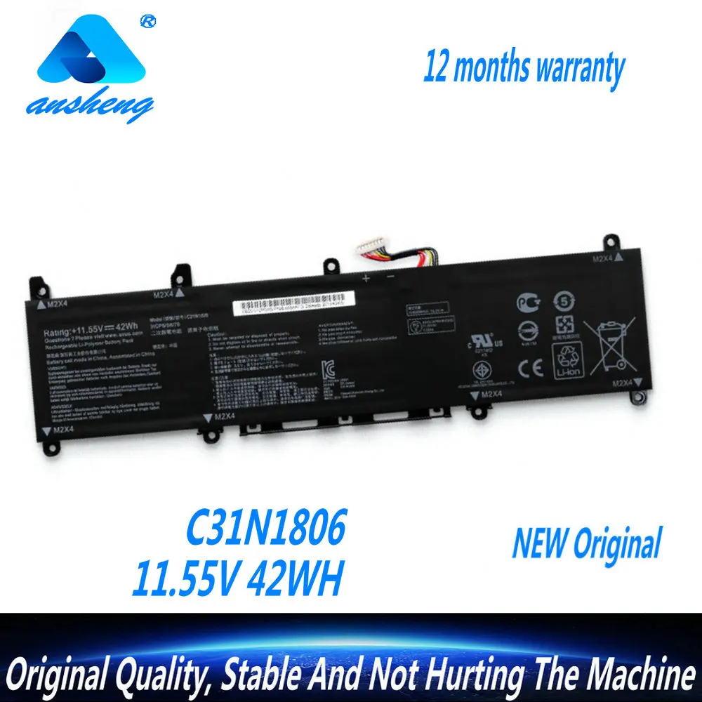 NEW C31N1806 3ICP5/58/57 Laptop Battery For Asus VivoBook S13 S330FA-EY001T S330UA S330UN-EY011 X330UA ADOL13F 11.55V 42WH