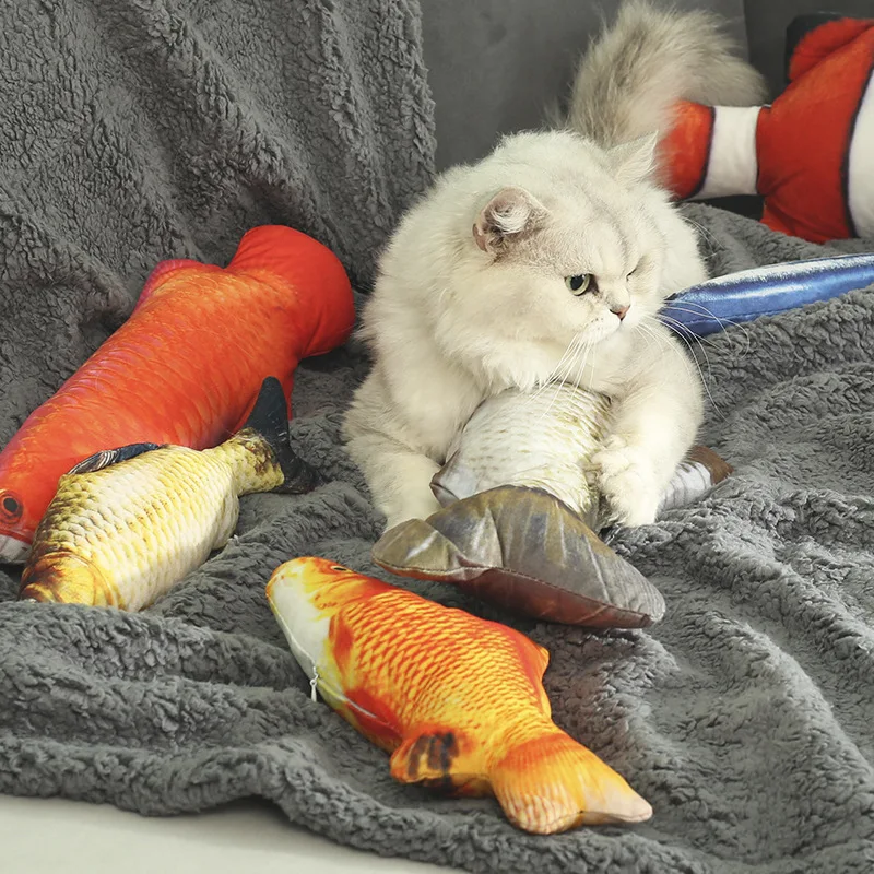 30cm Plush Interactive  - Fish Kicker Toy for Cats Kitten Kitty