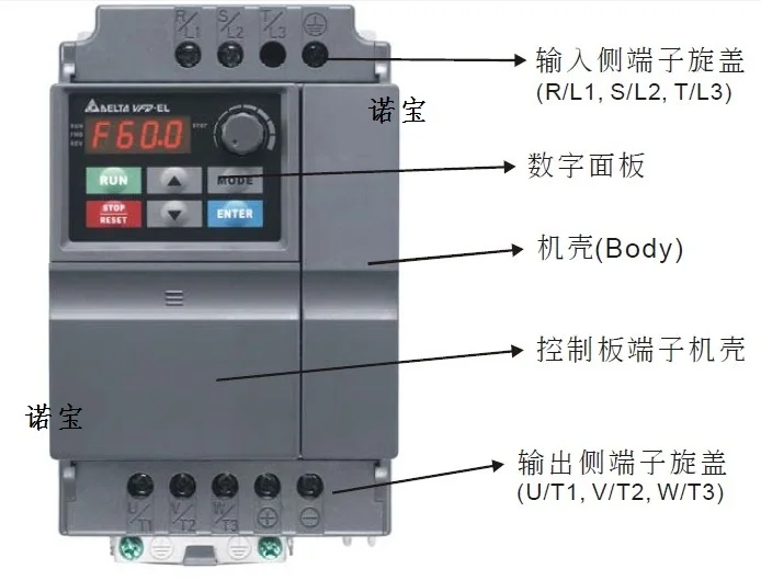 Frequency converter VFD-EL VFD022EL43A 380V 2.2KW