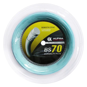 Alpha Badminton String, Alto Desempenho Abrangente, Durabilidade, 0.7mm, Acessórios Bola 30lbs, BS70, 200m Reels