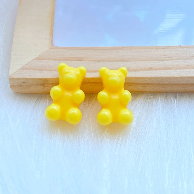 30 pçs misturado mini bonito dos desenhos animados animais urso plana volta resina cabochons scrapbooking diy jóias artesanato decoração accessorie
