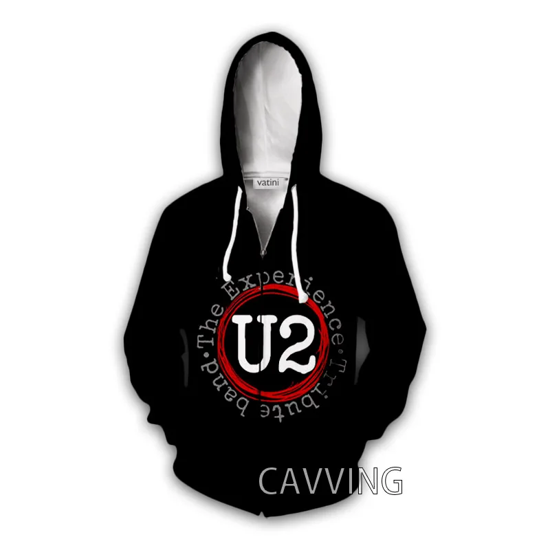 CAVVING 3D Print  U2 Band  Zipper Hoodies Zip Up Hooded Sweatshirt Harajuku Hoodie Sweatshirts for Men/women  Z02