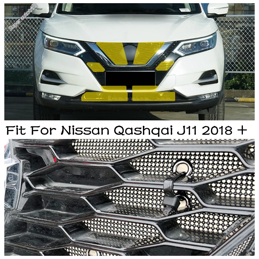 Insect Screening Mesh Front Grille Insert Net Decoration Covers Fit For Nissan Qashqai J11 2018 2019 2020 Exterior Refit Parts