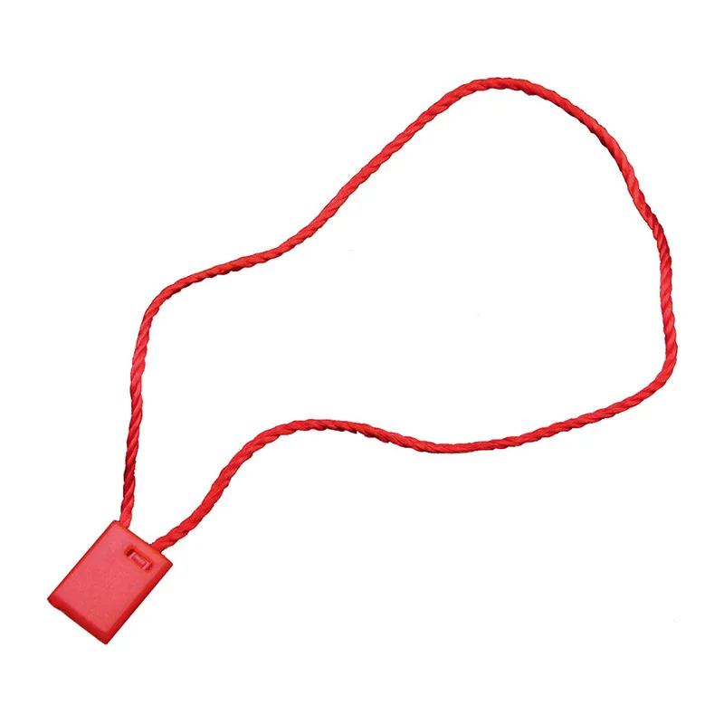 100 Pcs 18cm DIY Clothes Tag Clothing Wire Rope Single-Hand Rope Hanging Plastic Beads Square Tags Labels Polyester Cord