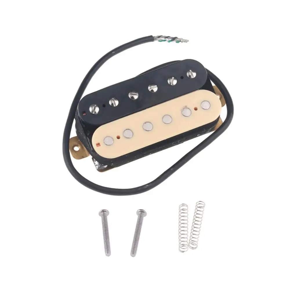 Musiclily 52mm Humbucker Pickup for Guitar Bridge, Zebra