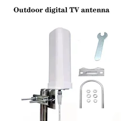 Antena de TV digital para exteriores, receptor de señal HD para el hogar antiguo rural DTMB para interiores y exteriores, 4K, 1080p, ATSC con accesorios amplificadores