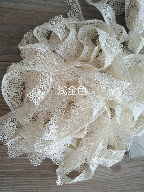 2Yards 2.7cm Width Ivory Water Soluble Lace Ribbon Flower Venise Lace Trim for Garment Decorcation