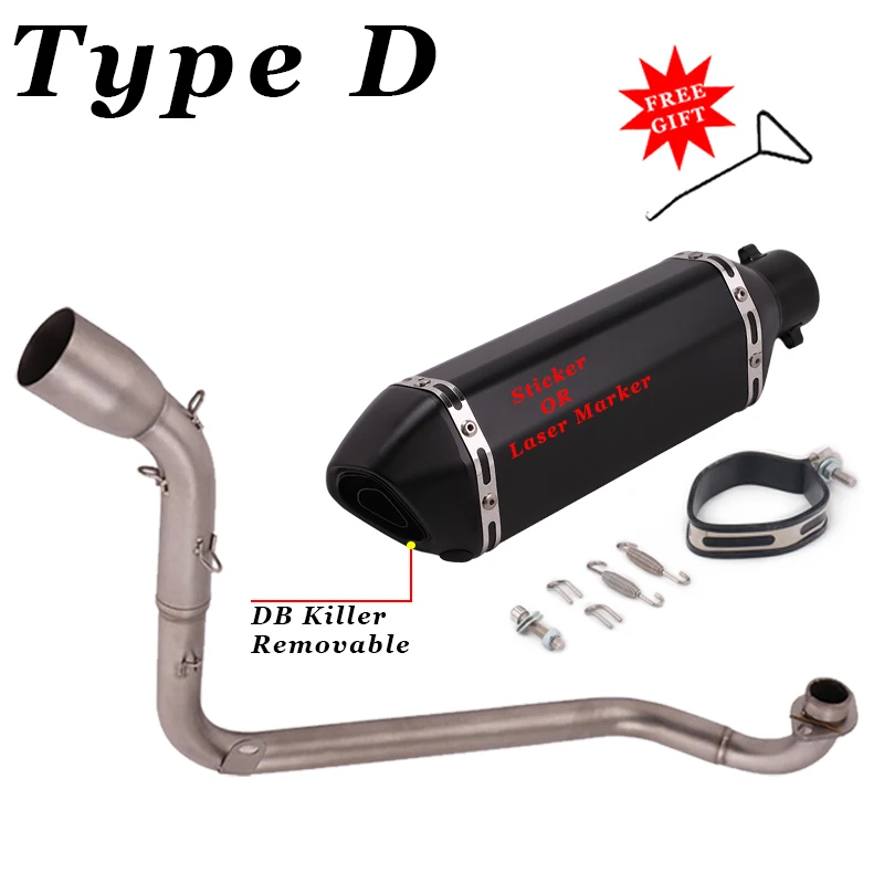 Motorcycle Exhaust Escape Moto Full System Modified Front Middle Link Pipe Connect 51MM Muffler For Honda MSX125 MSX 125 SF