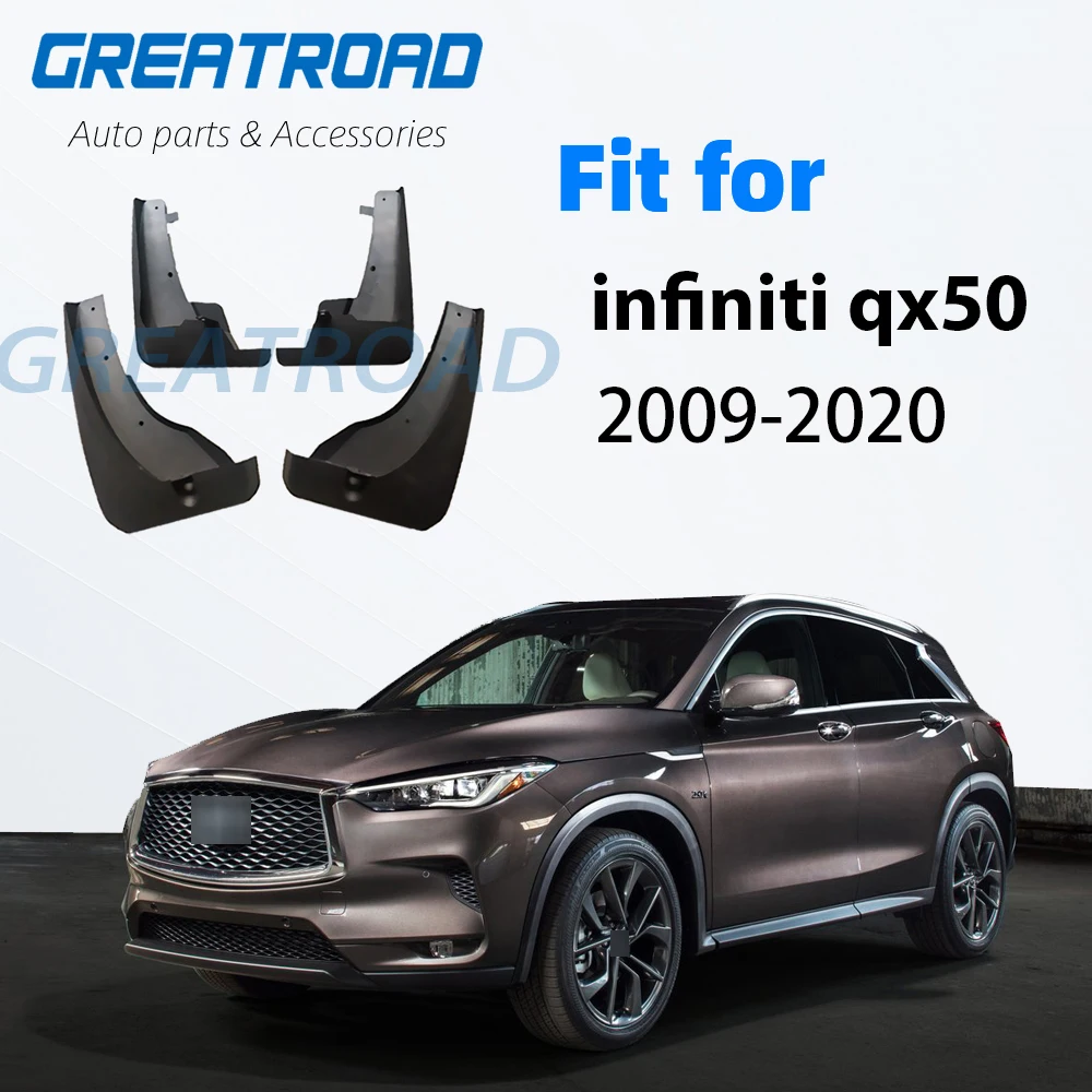 Car Mudflap for Infiniti QX50 2009-2020 Fender Mud Guard Flap Splash Flaps Mudguard Accessories 2010 2015 2016 2017 2018 2019