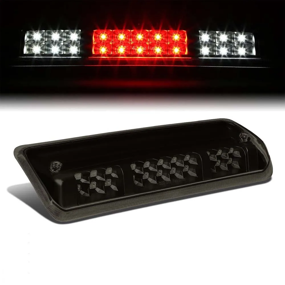 

RED+White Lighting 12V LED For 07-10 Ford Explorer Sport Trac 04-08 Ford F-150 Lobo Rear Center 3rd Brake Tail Light Cargo Lamp