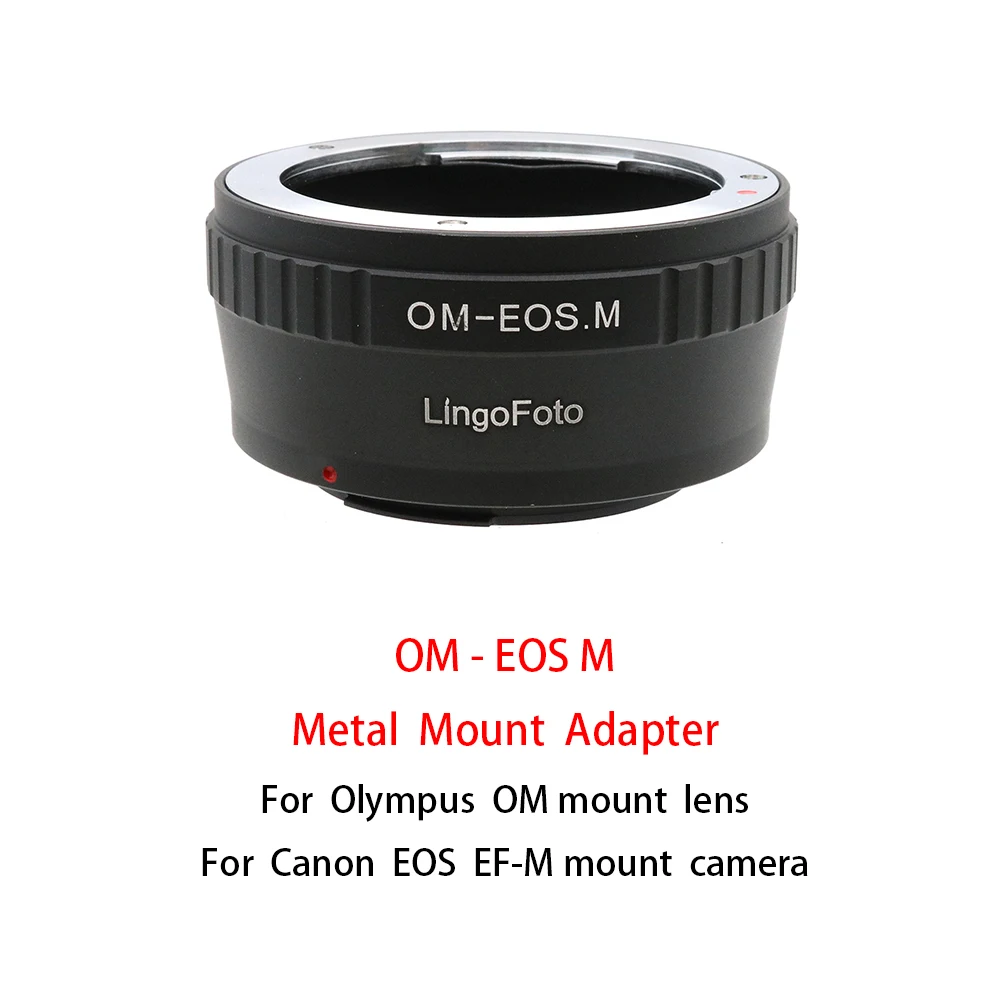 

OM-EOS.M Metal Mount Adapter Ring for Olympus OM mount Lens to Canon EOS EF-M mount Camera photography accessory