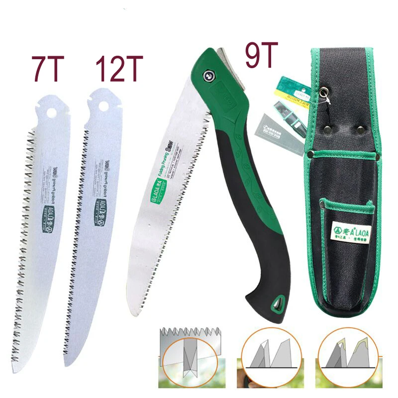 LAOA Portable Folding Saw 7T/12T Hand Saws Camping Tools Pruning Saws Garden Tool Hunting Shear Foldable Tools Hiking Implement