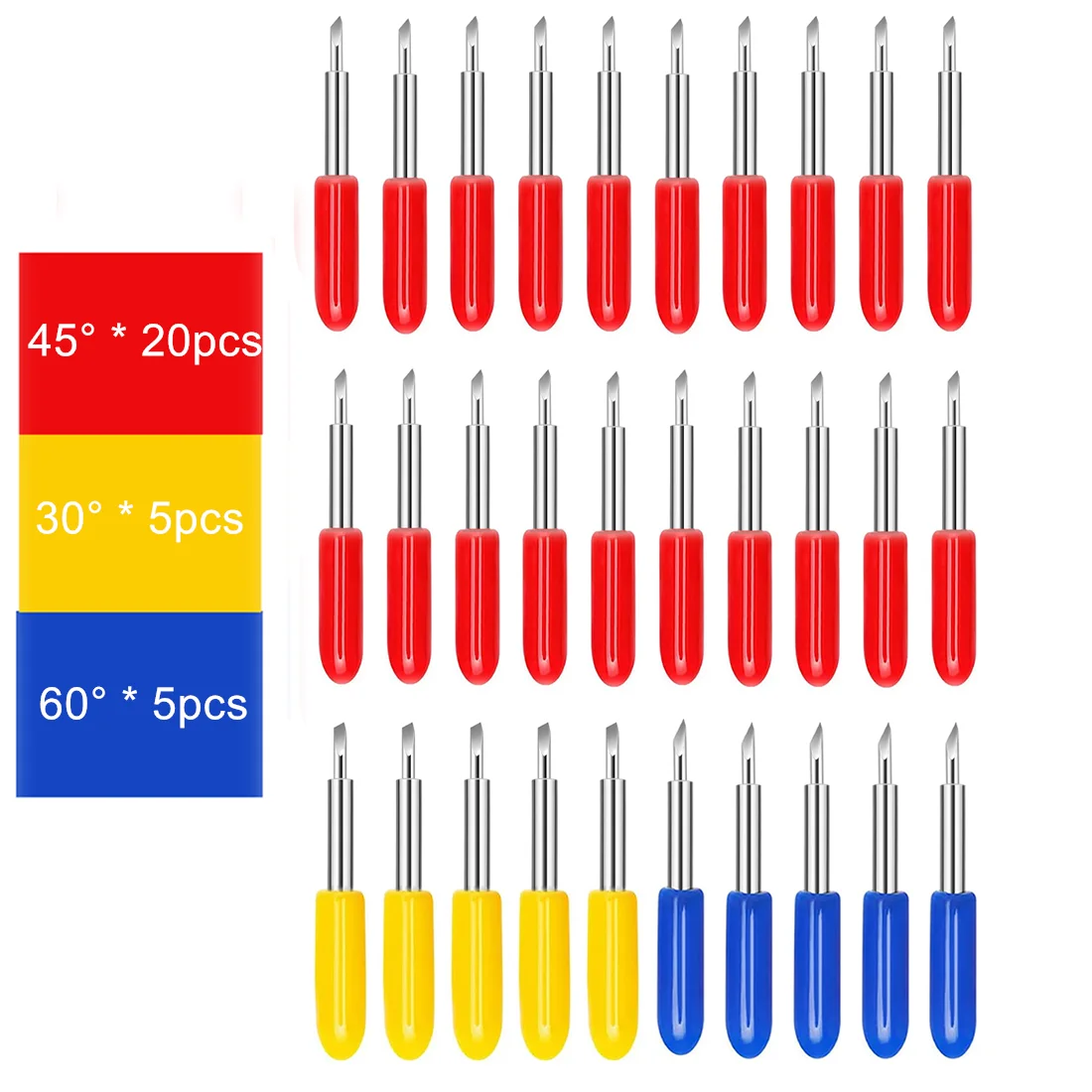 30pc 30 45 60 Degrees Replacement Blades For Roland Cricut Plotter Blade Knife High Quality Wear Resistant Sharp Cutting Plotter