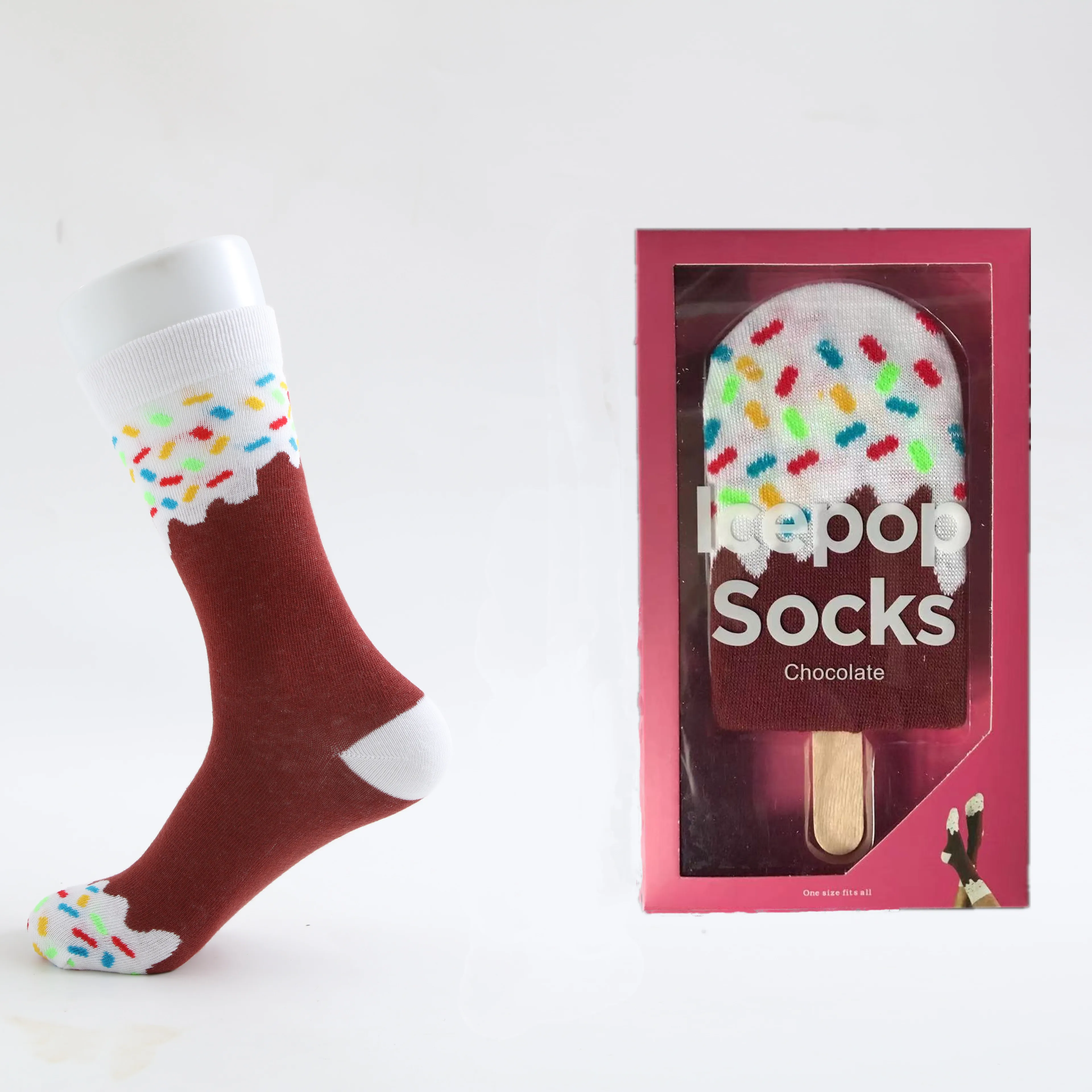 2Pairs/lot Cute socks Creative design Fruit Icepop Socks kawaii harajuku woman funny women meias happy cool sock Christmas Gift
