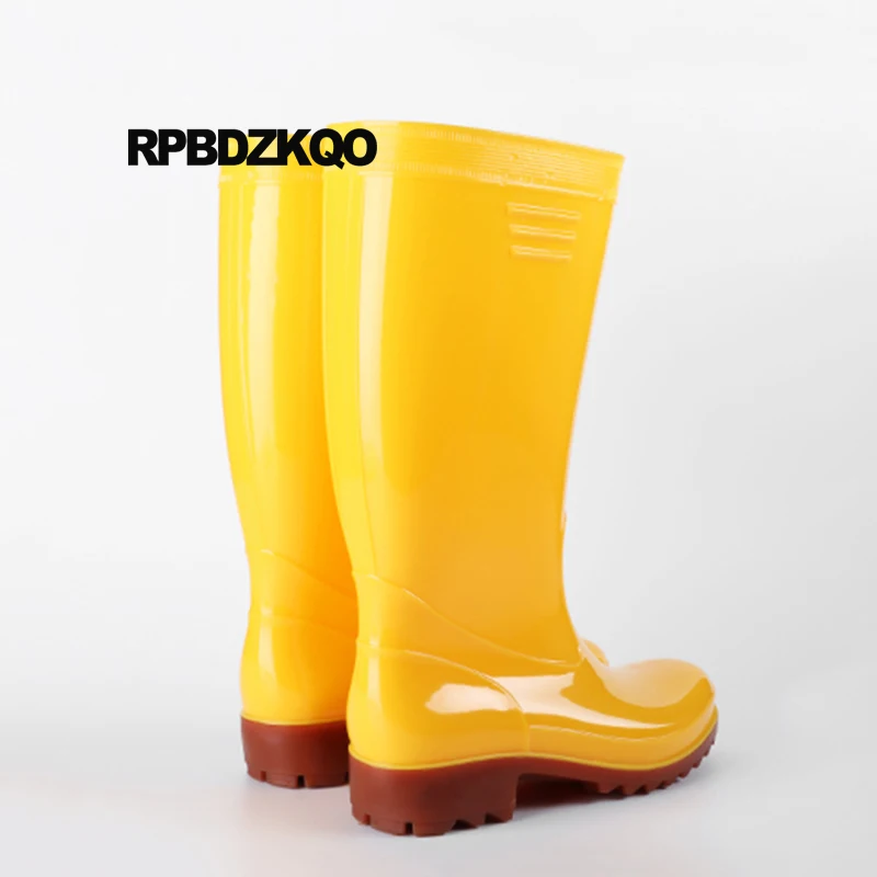 White Yellow Autumn Rubber Fishing Boots Men Rain Shoes Tall Black Comfortable Fall Slip On Waterproof 2021 Knee High Cheap