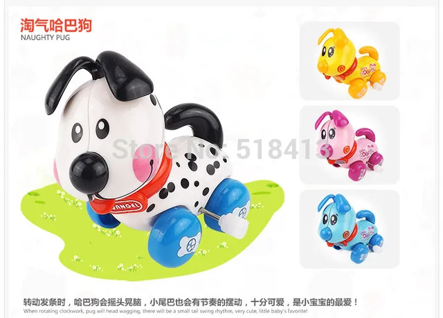 Pull Back Dog Child Clockwork Wind Up Toys Cute Walk For Kids Children Plastic Animal Shape Lovely Toy Gifts 2021