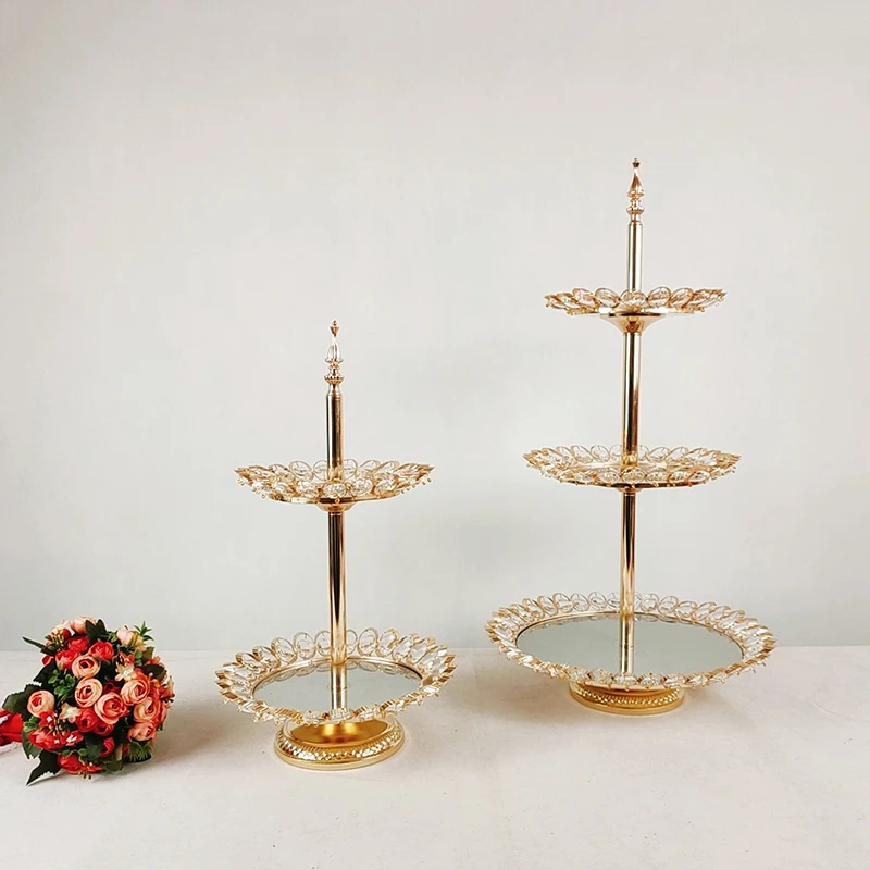 1pcs new style crystal round cupcake stand for dessert Cheese Display Plate for Wedding Party Birthday Baby Shower