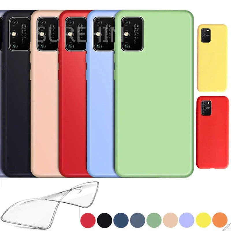 SUREHIN Skin For Samsung Galaxy A71 4G Transparent Case Cover Matte Frosted Colorful Cuthole Soft Protective Back Silicone Case