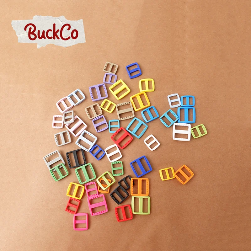 1pc 15mm20mm25mm high quality colorful spray paint plastic buckle Tri-Gild accessories suitable for backpack with collar holder