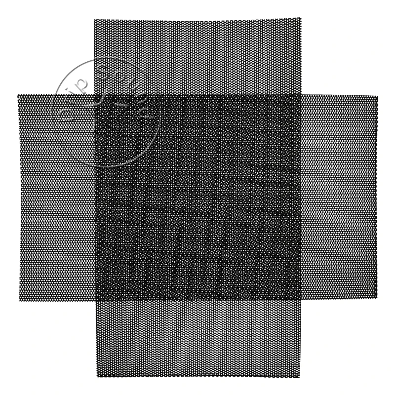 250x143mm Car Audio Tweeter Speaker Conversion Net Cover Decorative Circle Square Metal Mesh Grille Protection #Black