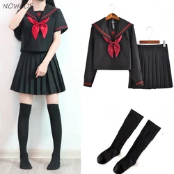 Dark Demon Japanese JK Sets School Uniform Girls Sakura Autumn High School Women Novelty Sailor Suits Uniforms XXL