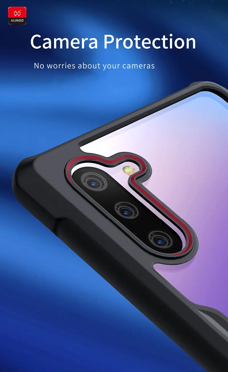 XUNDD Luxury Transparent Case New For Samsung Galaxy Note 8 9 10 Plus 20 Ultra Phone Silicone 360 Shockproof Protector Back Case