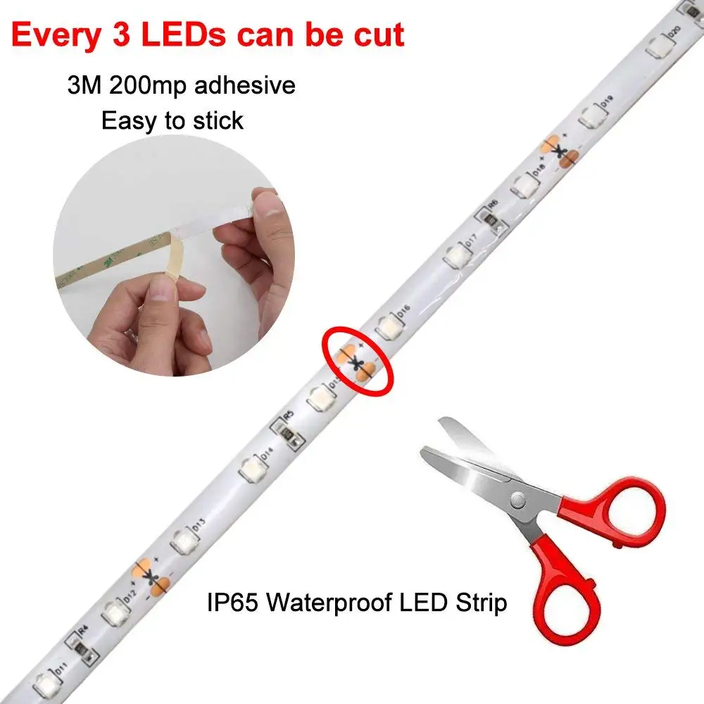 365nm 380nm 395nm UV Black Light LED Strip Flexible 16.4FT 5Mtr SMD3528/2835 12V 60LEDs/MTR for UV Curing, Currency Validation