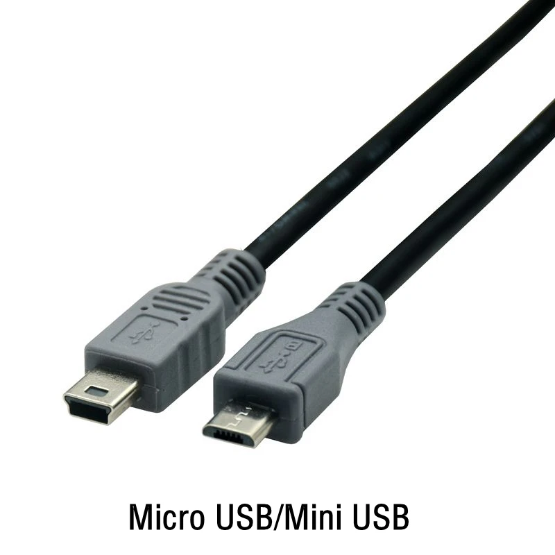25cm 0.5m 1m Kabel Micro USB do Mini USB OTG Konwerter męski na męski Adapter do ładowania danych Mini 5-pinowy przedłużacz USB