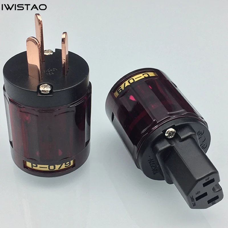 079 Oyaide Puro Rame Australiano/Americano Spina di Alimentazione Standard Cavo di Alimentazione Spina Coda HIFI FAI DA TE