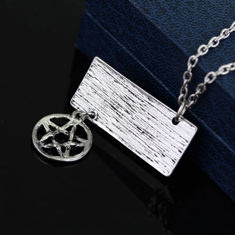 Supernatural Dean License Plate Pendant Necklace Movie Jewelry Accessories